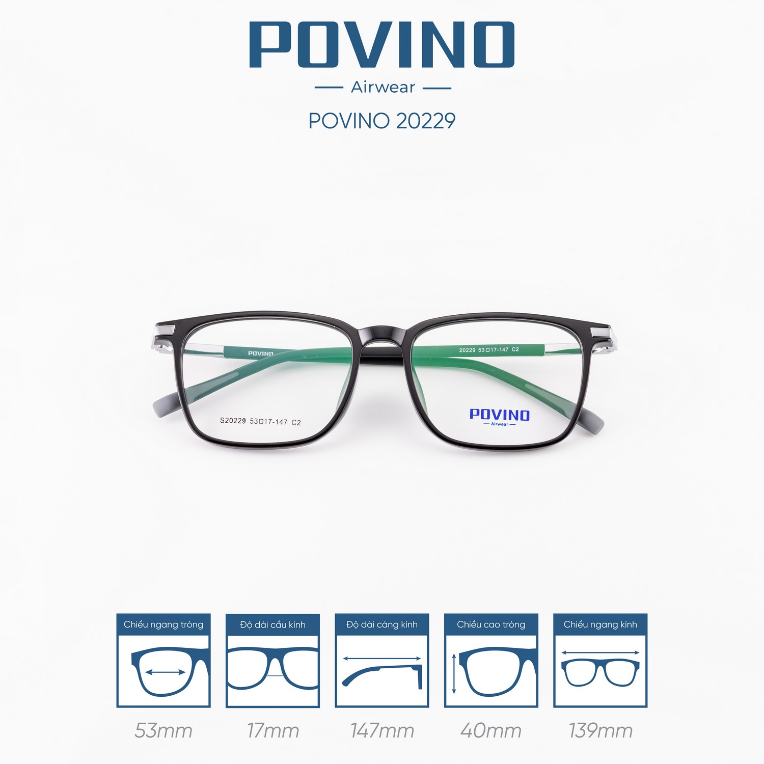 Gọng kính POVINO PO20229 - Ảnh 9