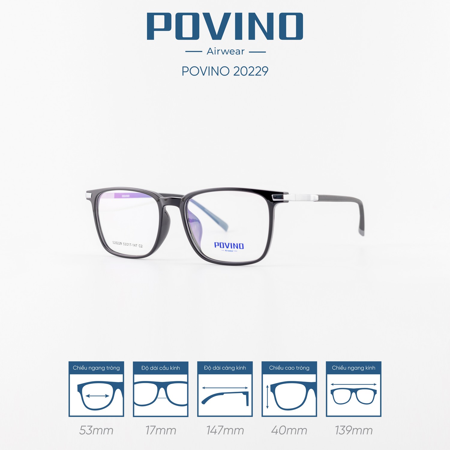 Gọng kính POVINO PO20229 - Ảnh 8