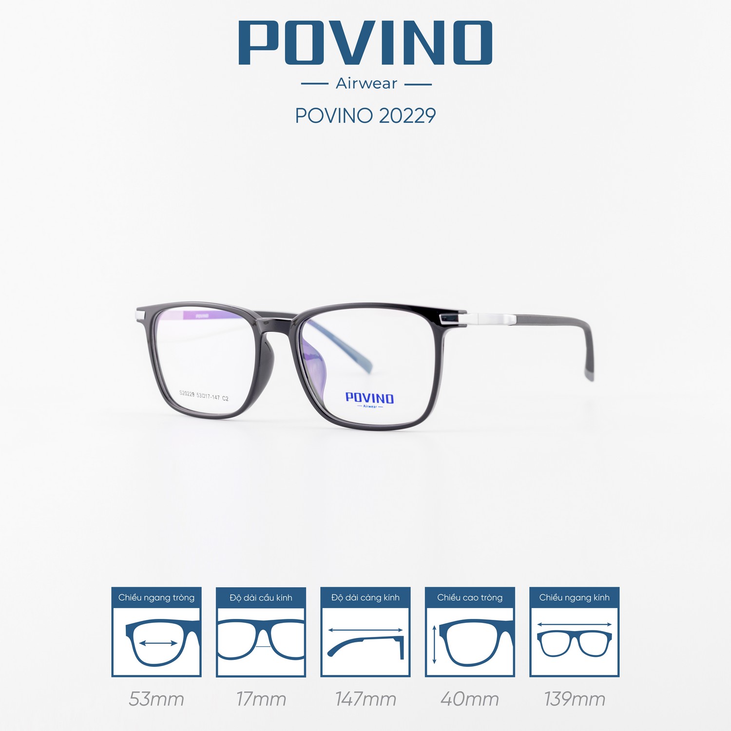 Gọng kính POVINO PO20229 - Ảnh 6