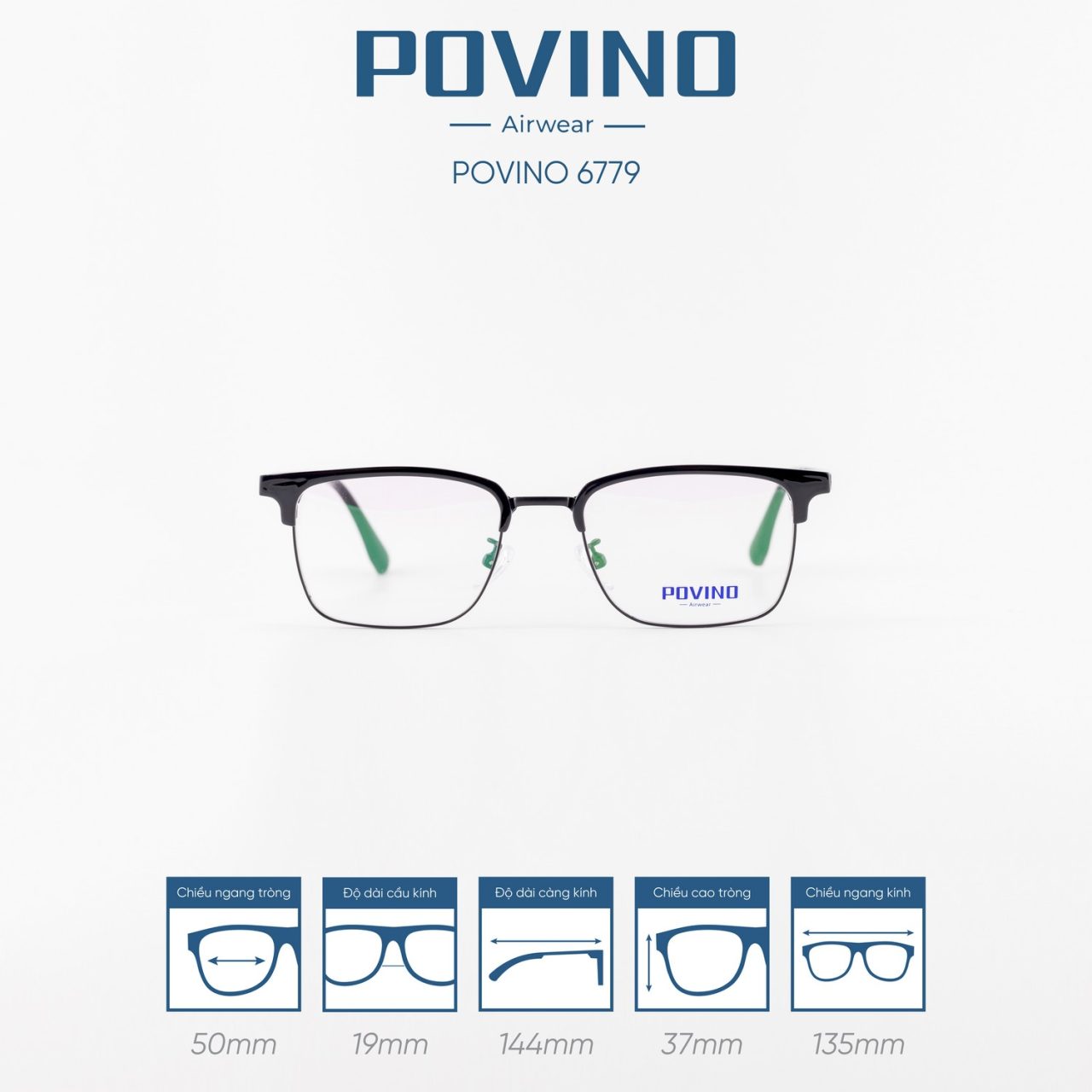 Gọng kính POVINO PO6779 - Ảnh 1