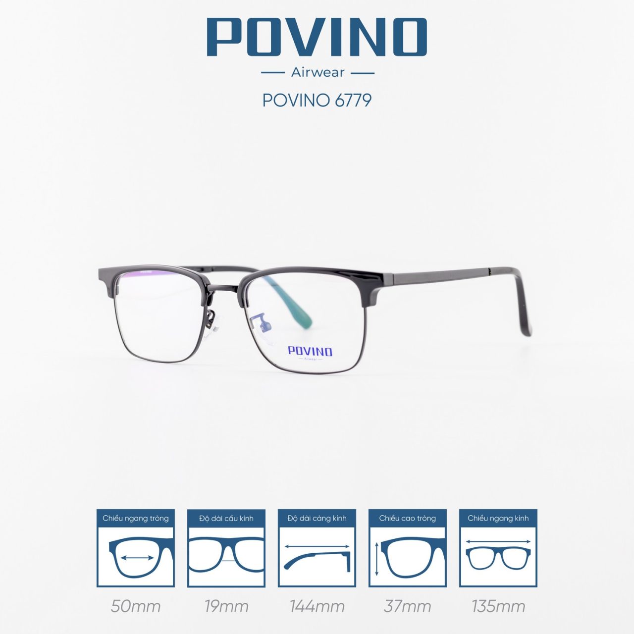 Gọng kính POVINO PO6779 - Ảnh 7