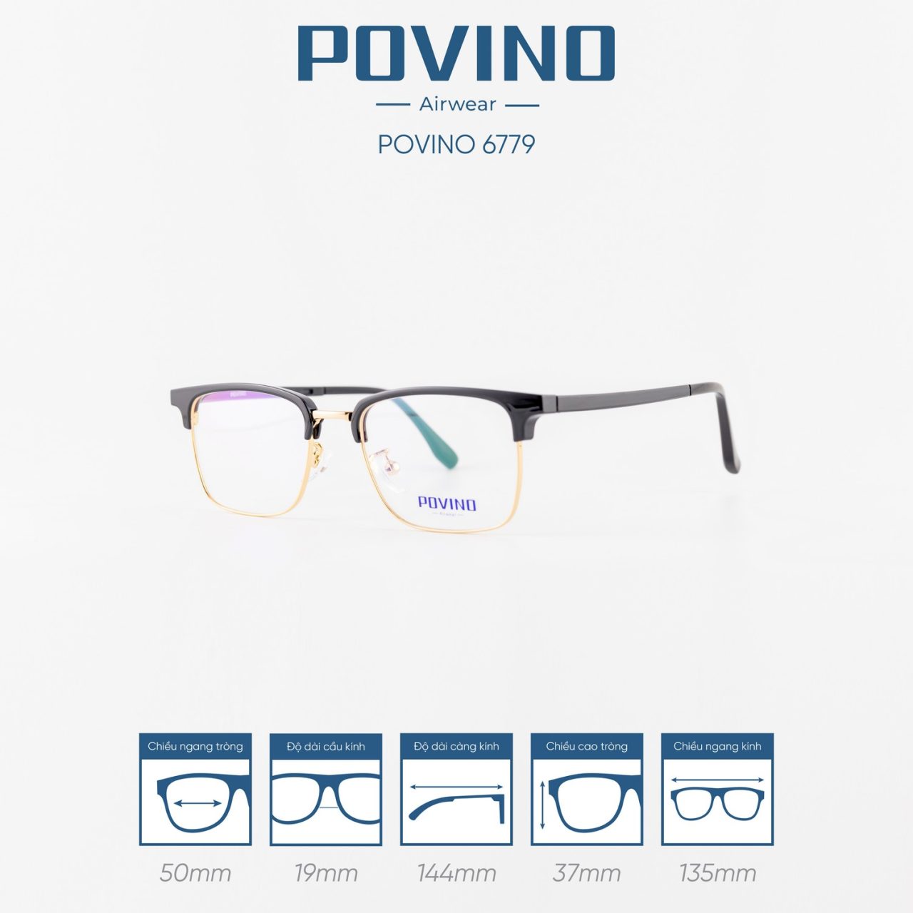Gọng kính POVINO PO6779 - Ảnh 6