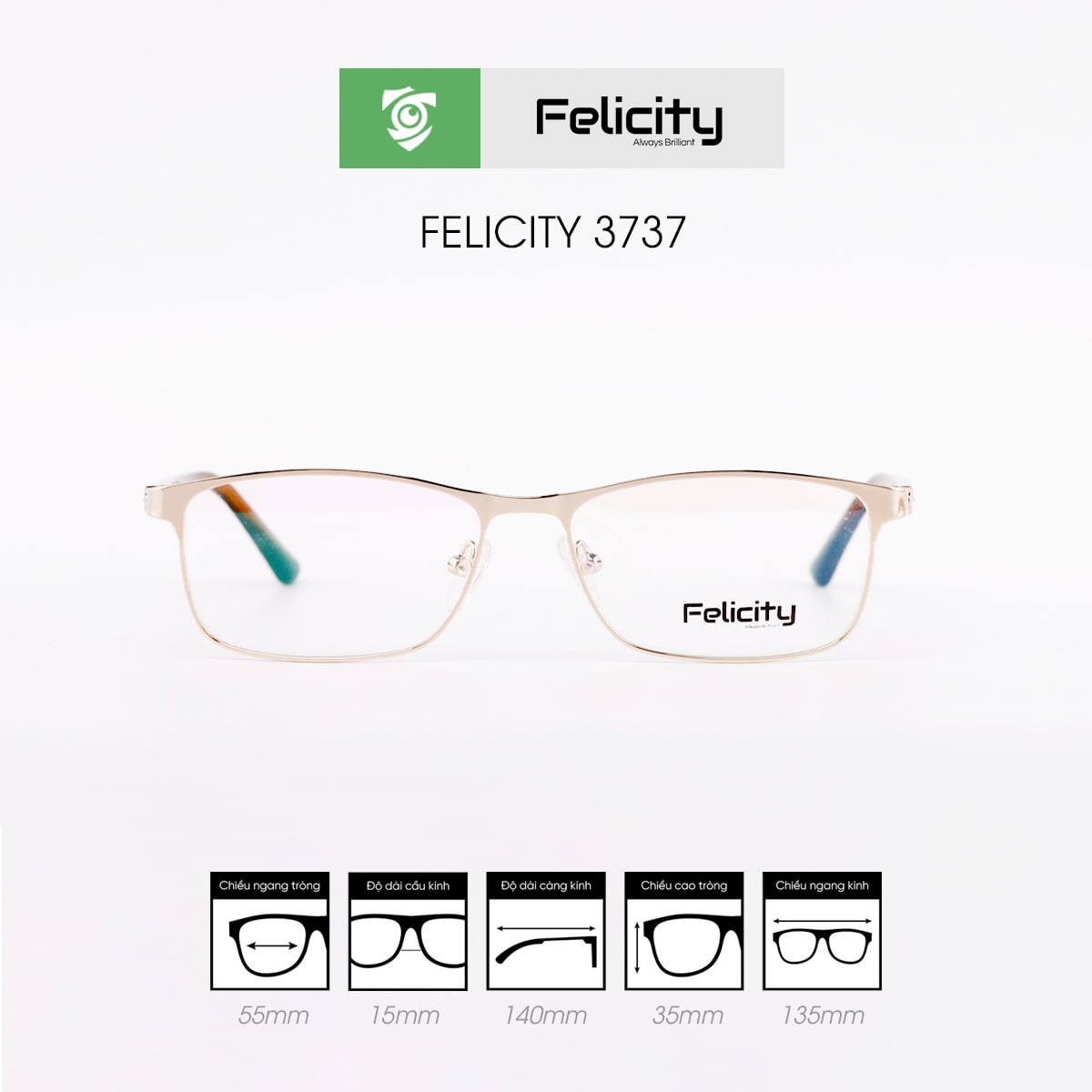 Gọng kính FELICITY 3737 - Ảnh 1