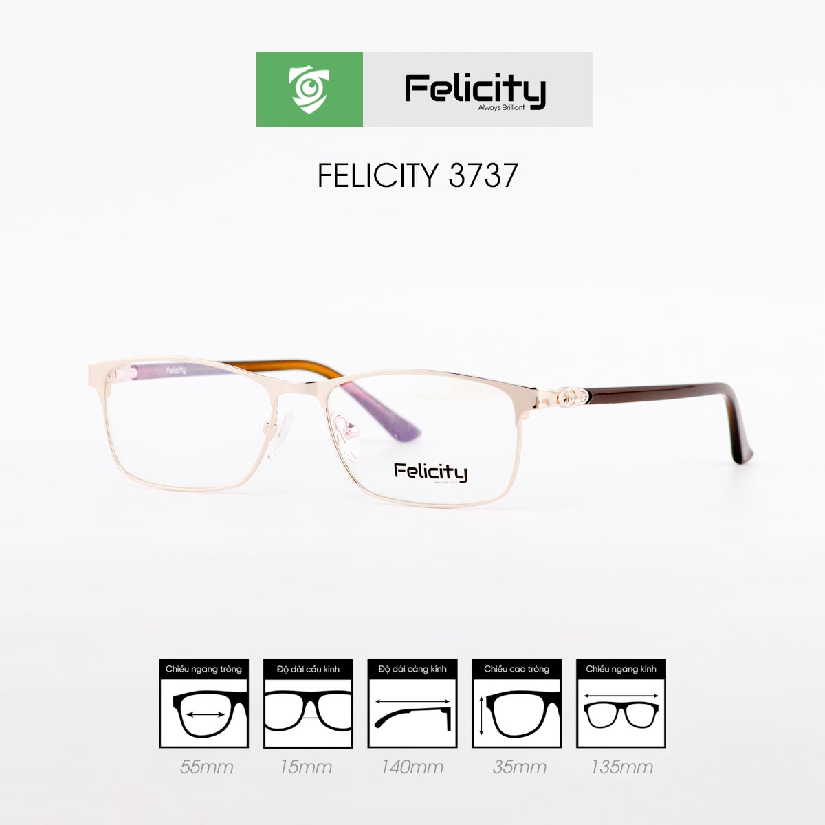 Gọng kính FELICITY 3737 - Ảnh 3