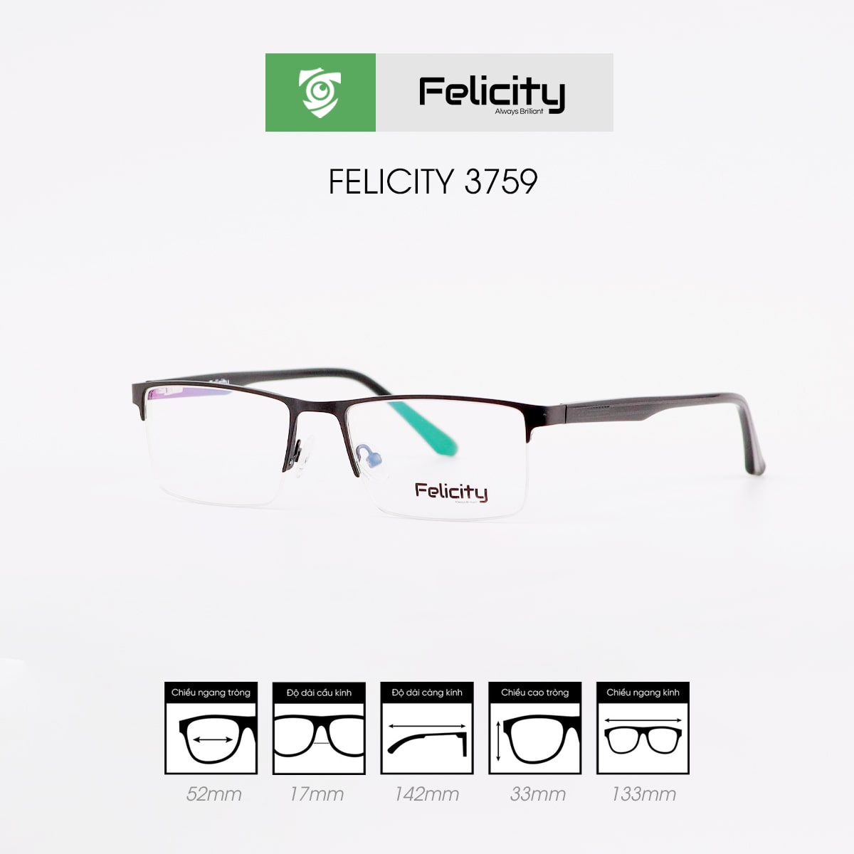 Gọng kính FELICITY 3759 - Ảnh 2