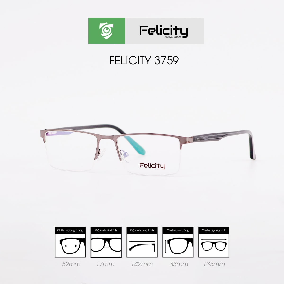Gọng kính FELICITY 3759 - Ảnh 3