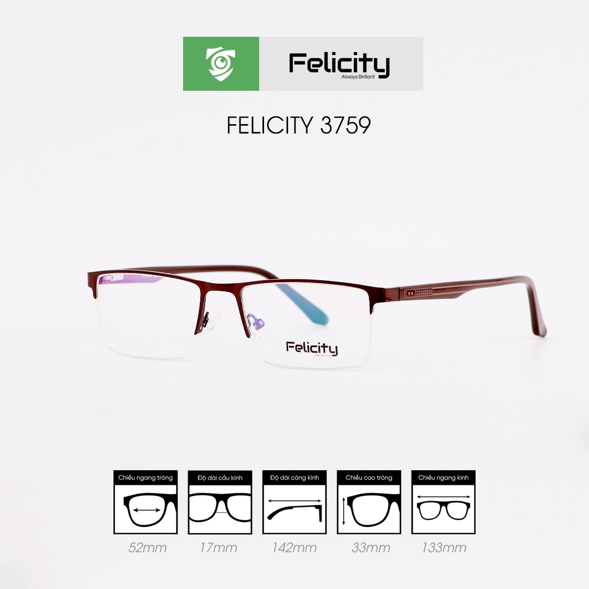 Gọng kính FELICITY 3759 - Ảnh 4