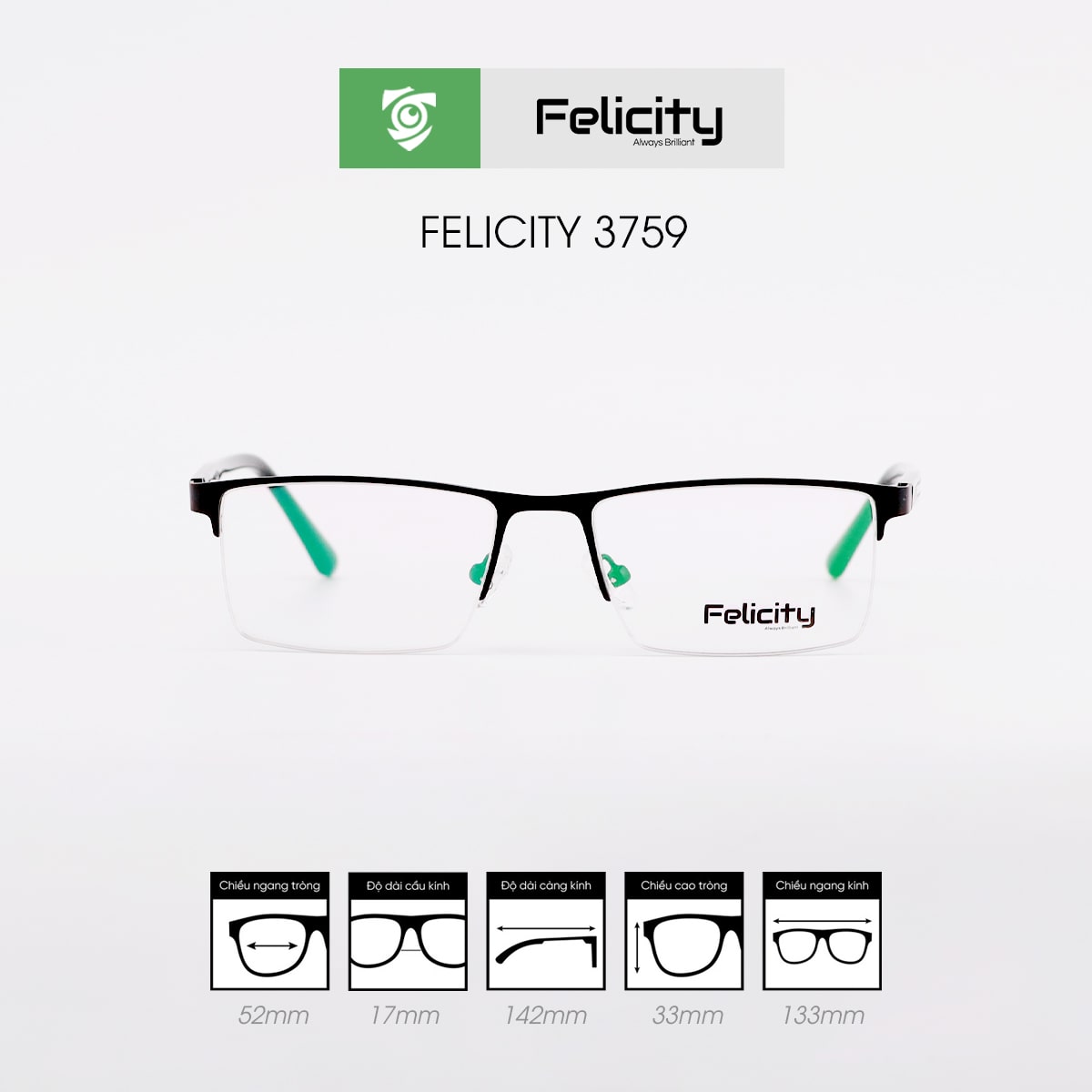 Gọng kính FELICITY 3759 - Ảnh 1