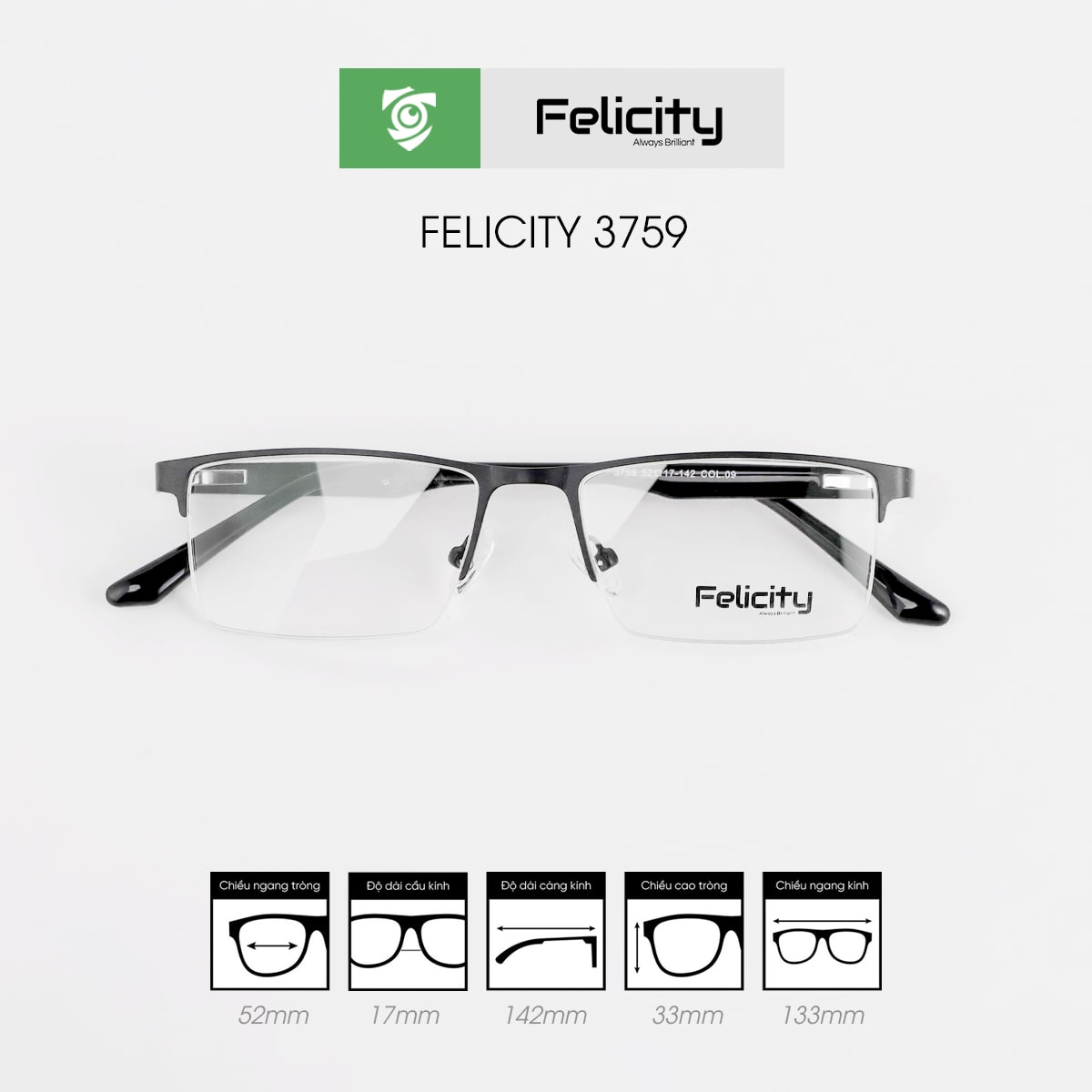 Gọng kính FELICITY 3759 - Ảnh 5
