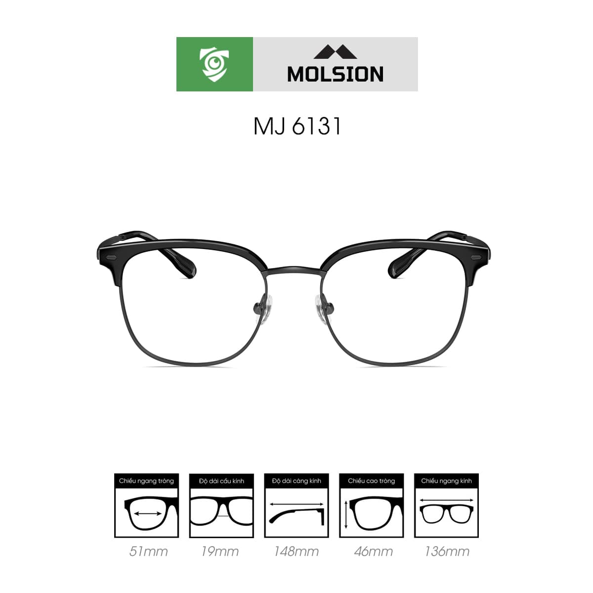 Gọng kính MOLSION MJ6131 - Ảnh 1