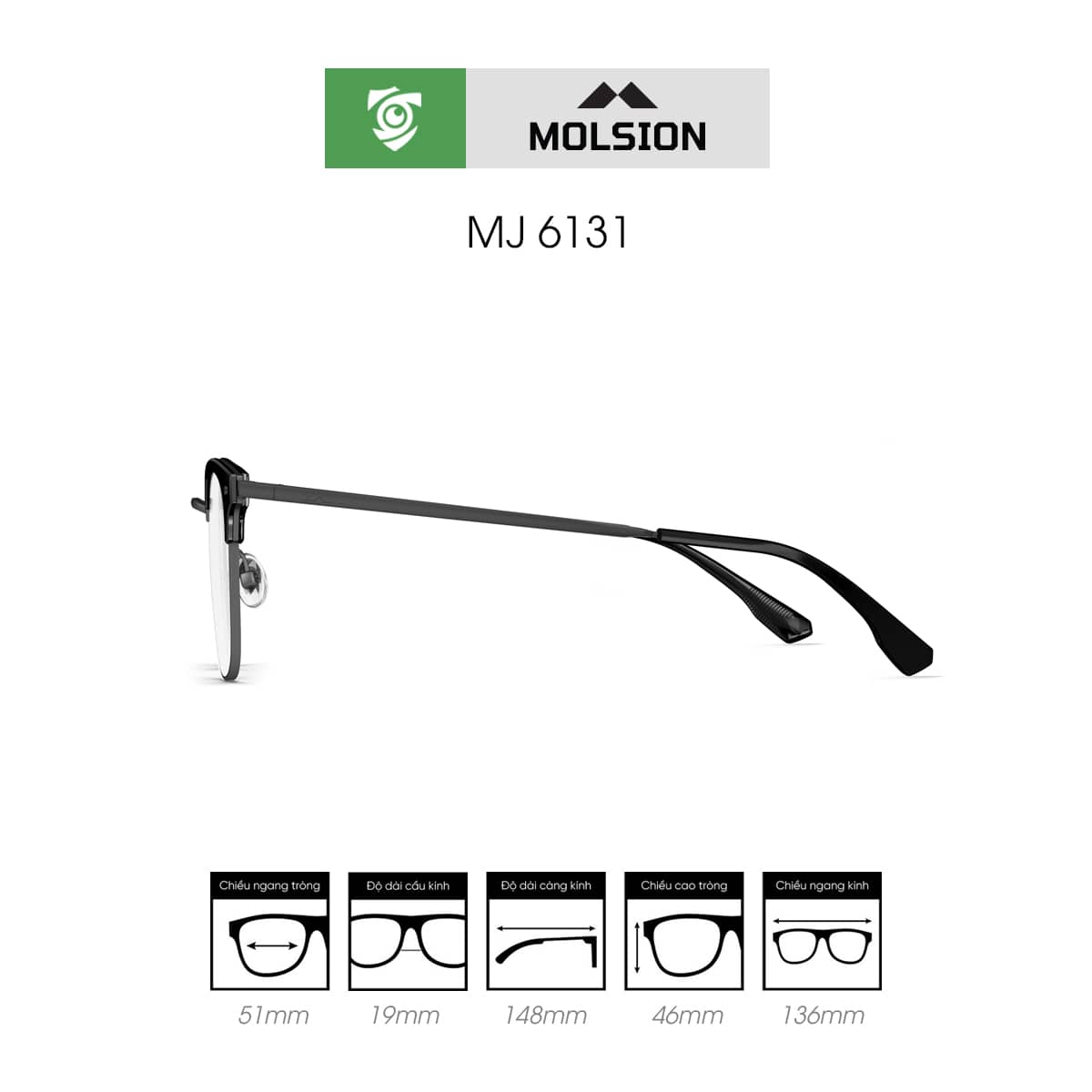 Gọng kính MOLSION MJ6131 - Ảnh 3