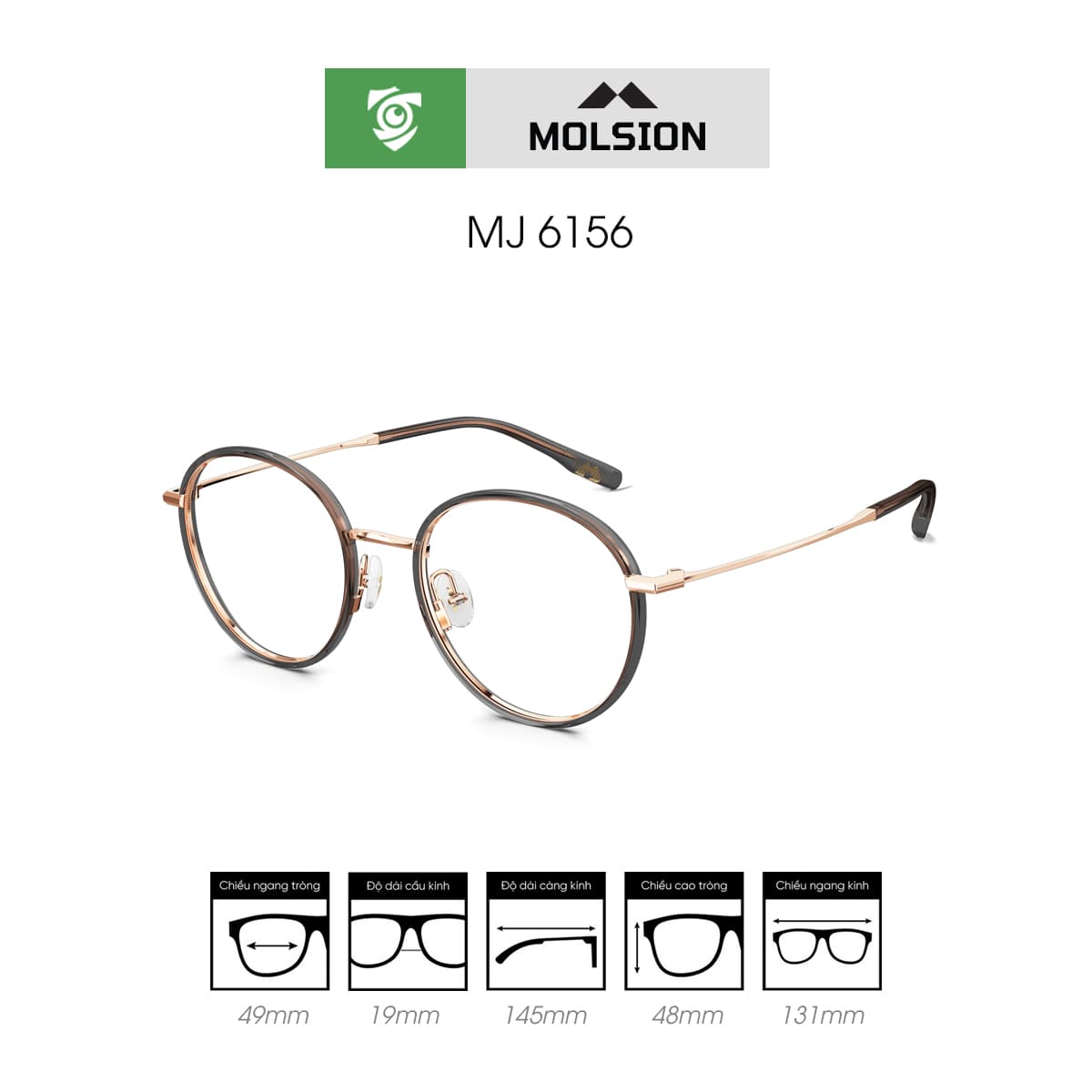 Gọng kính MOLSION MJ6156 - Ảnh 5