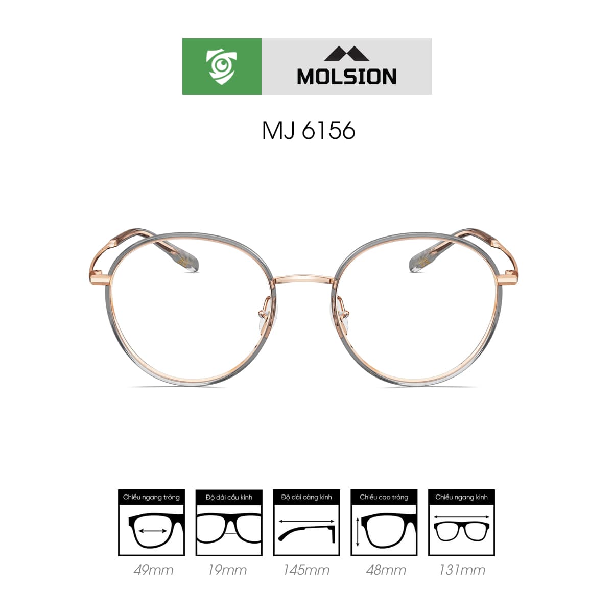 Gọng kính MOLSION MJ6156 - Ảnh 1