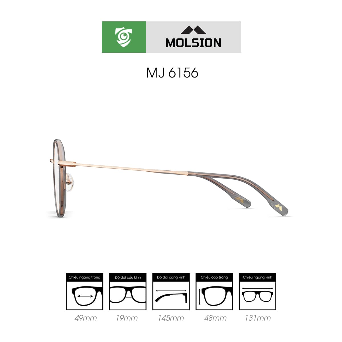 Gọng kính MOLSION MJ6156 - Ảnh 3