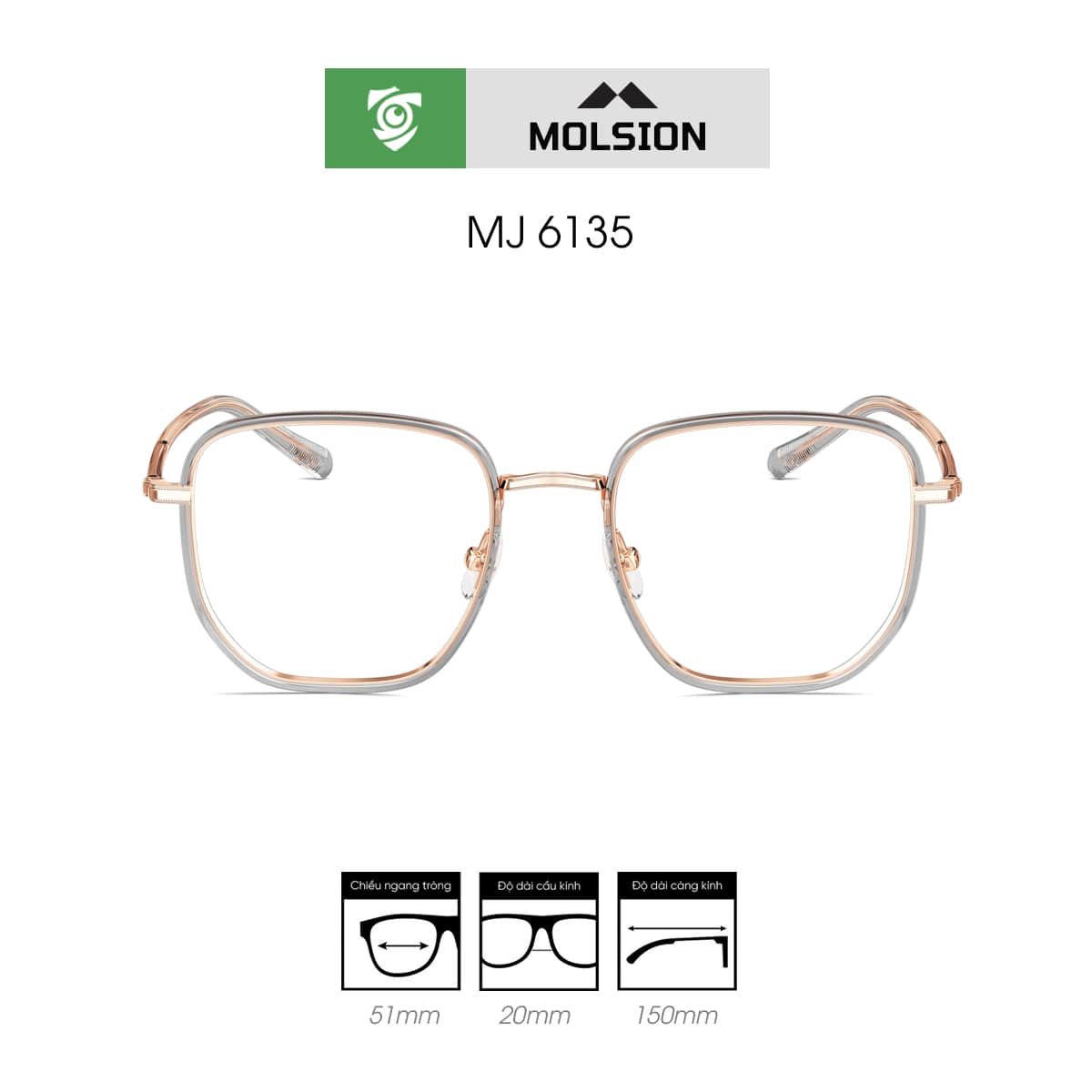 Gọng kính MOLSION MJ6135 - Ảnh 1