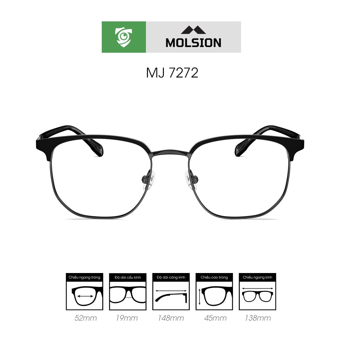 Gọng kính MOLSION MJ7272 - Ảnh 1