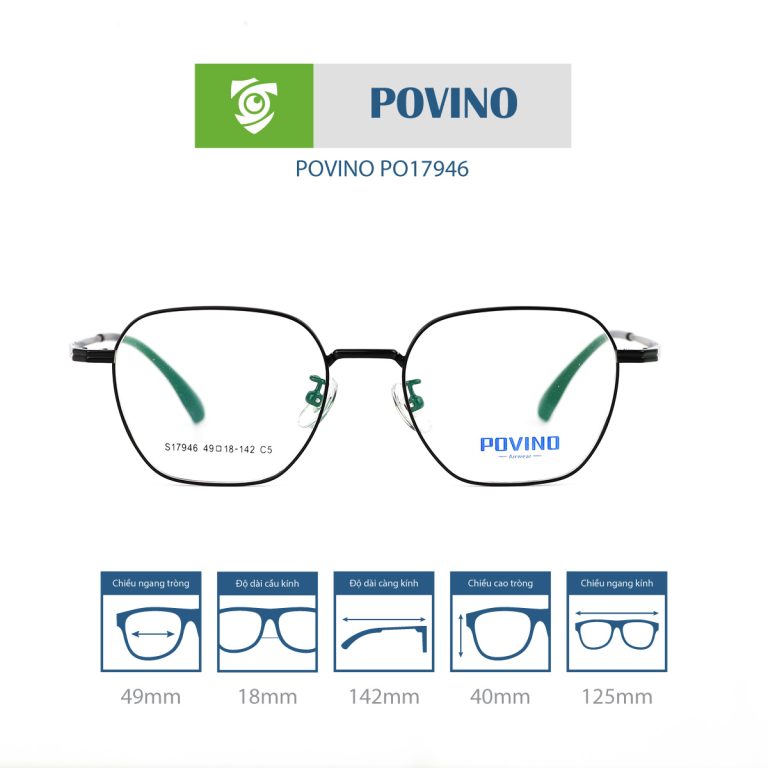 Gọng kính POVINO PO17946 - Ảnh 1
