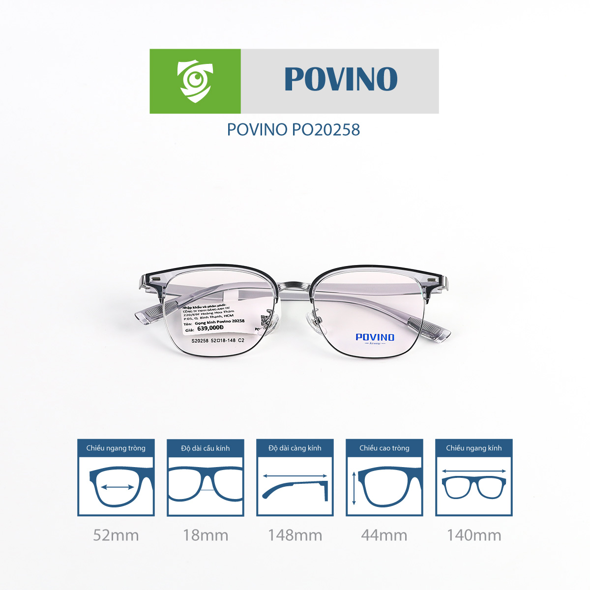 Gọng kính POVINO PO20258 - Ảnh 11