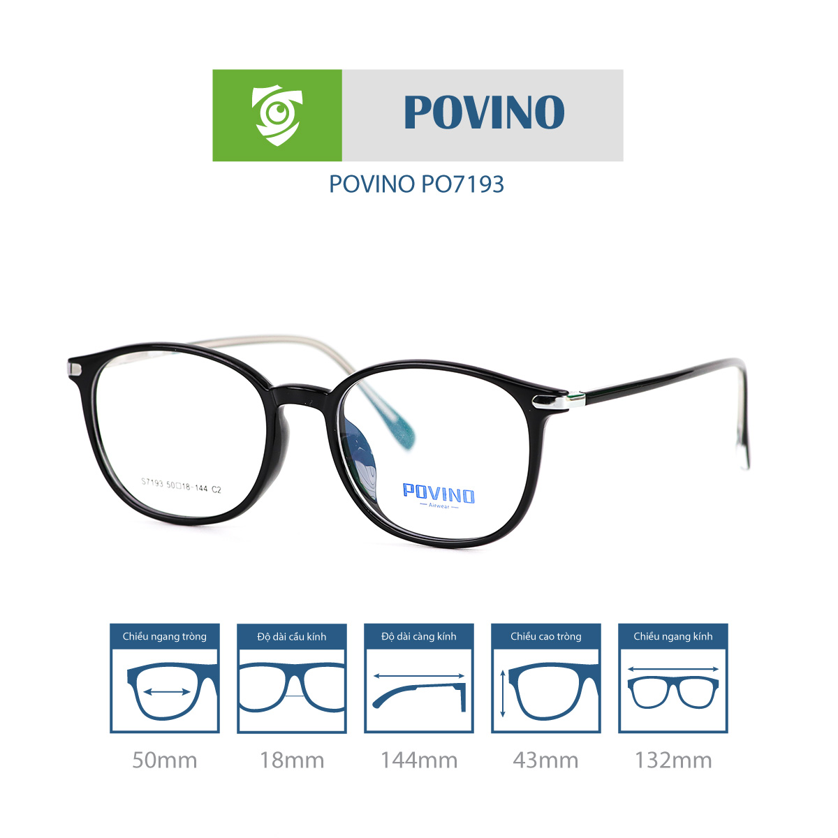 Gọng kính POVINO PO7193 - Ảnh 17