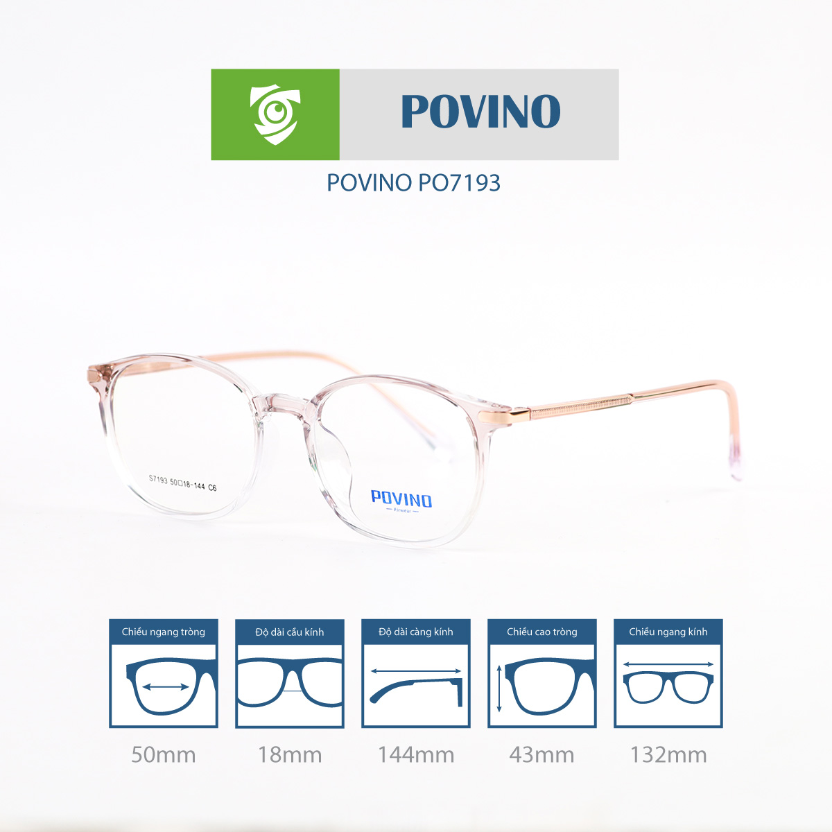 Gọng kính POVINO PO7193 - Ảnh 15