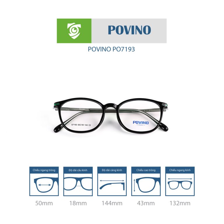 Gọng kính POVINO PO7193 - Ảnh 8