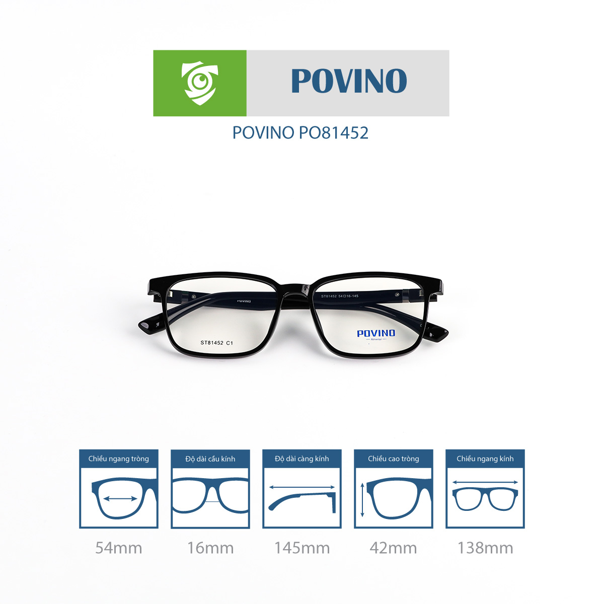 Gọng kính POVINO PO81452 - Ảnh 12