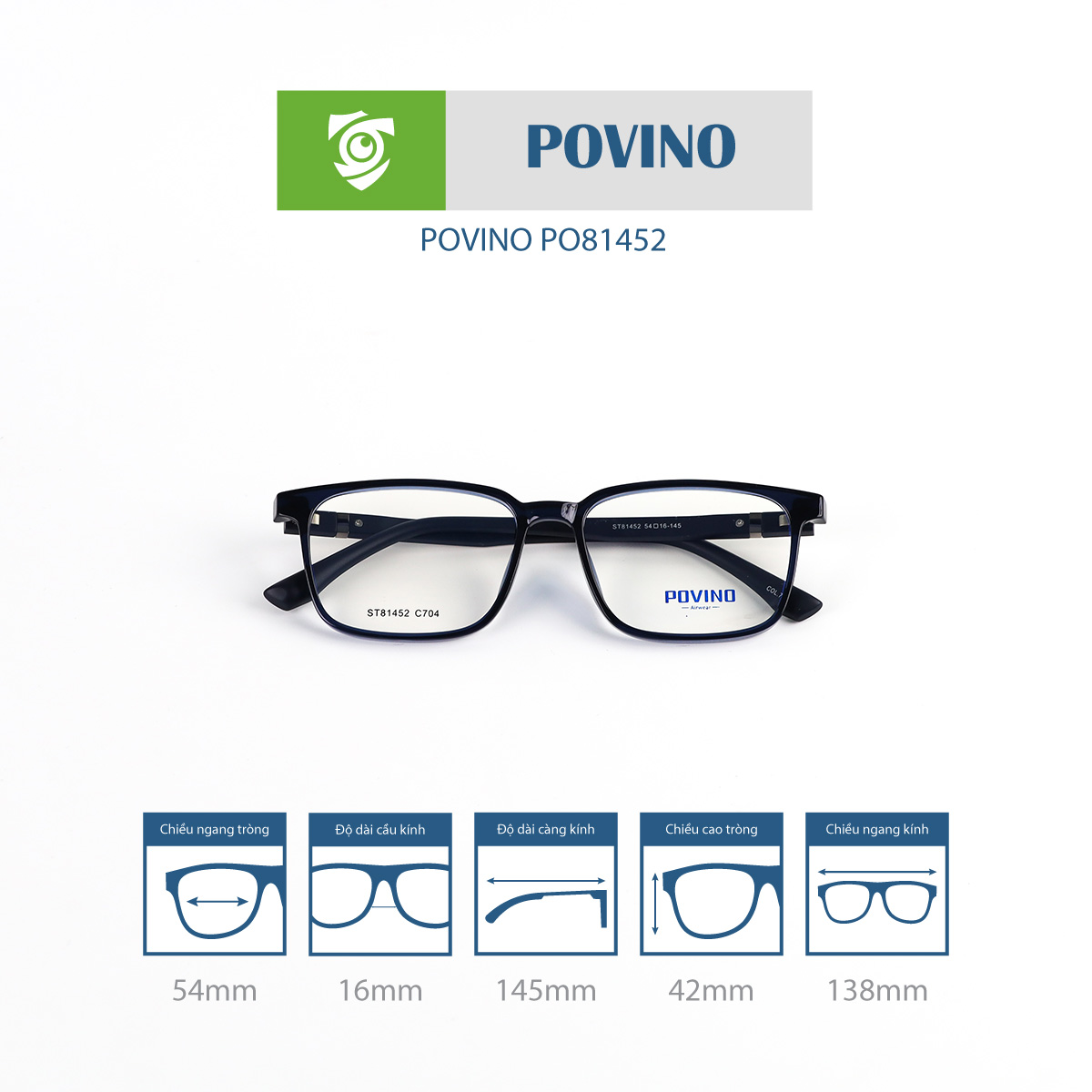 Gọng kính POVINO PO81452 - Ảnh 10