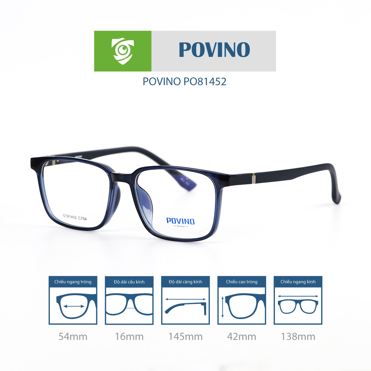 Gọng kính POVINO PO81452 - Ảnh 6
