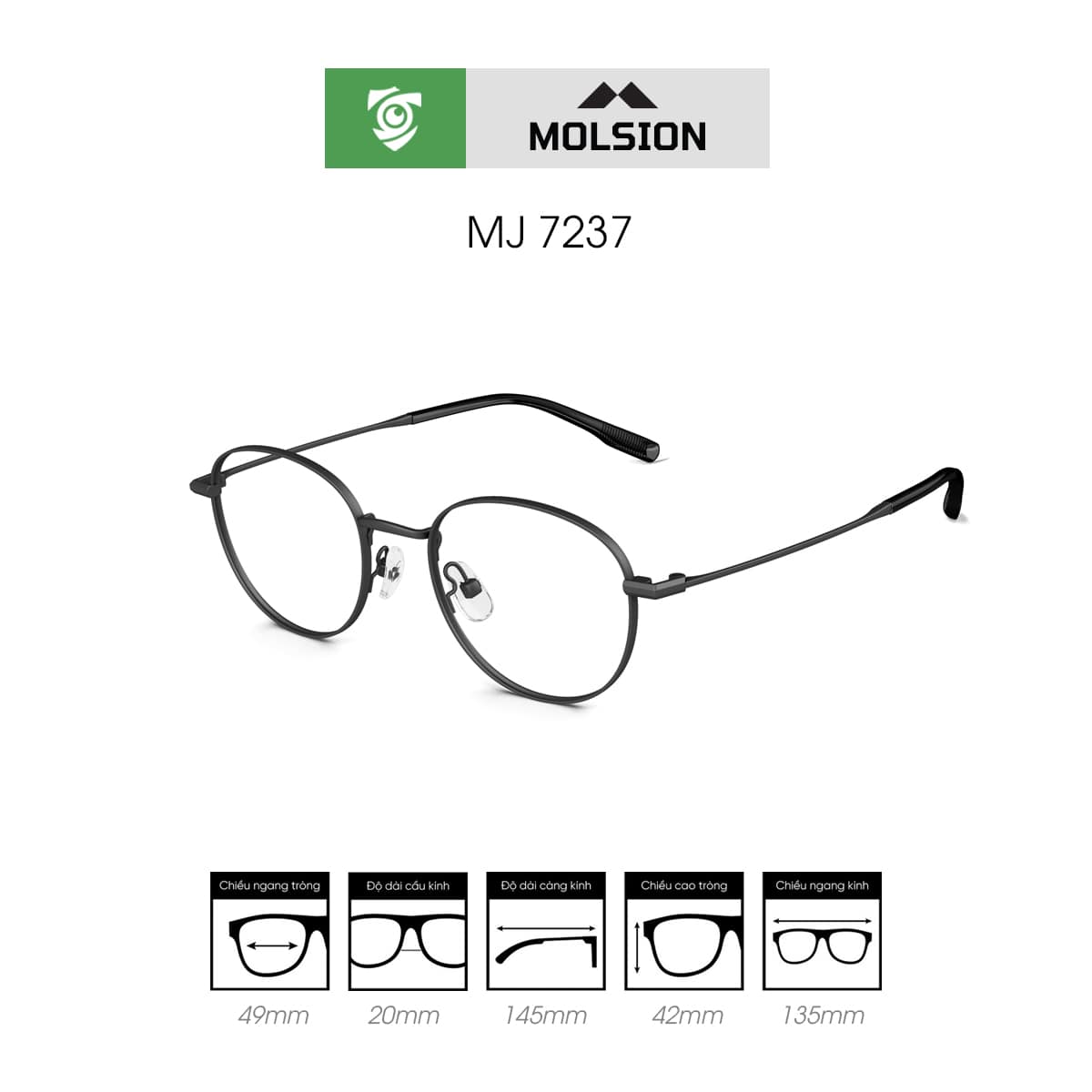 Gọng kính MOLSION MJ7237 - Ảnh 3