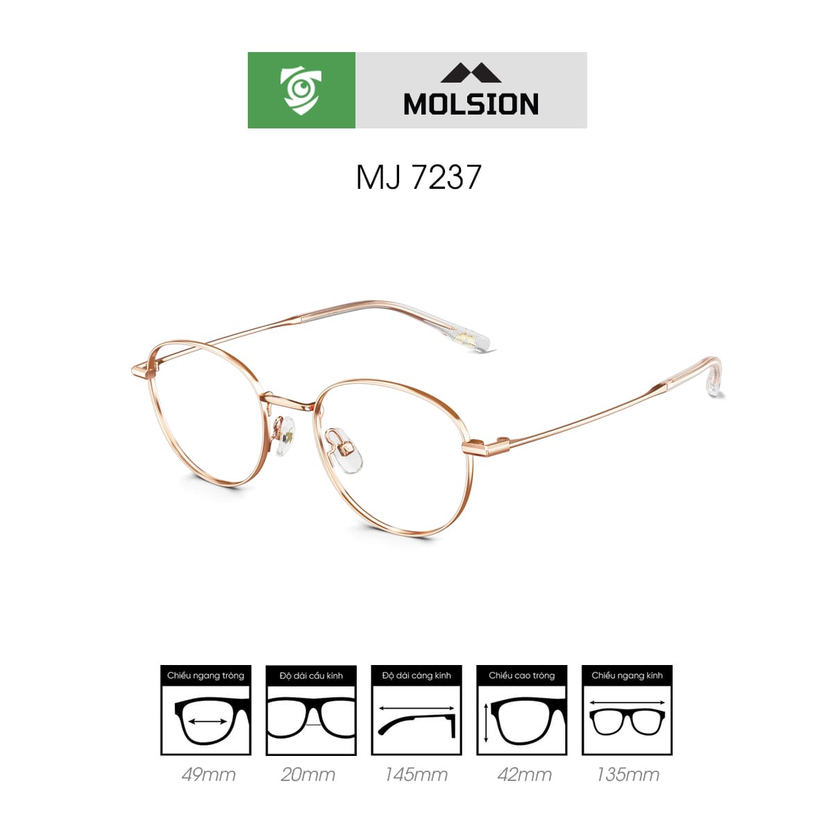 Gọng kính MOLSION MJ7237 - Ảnh 6