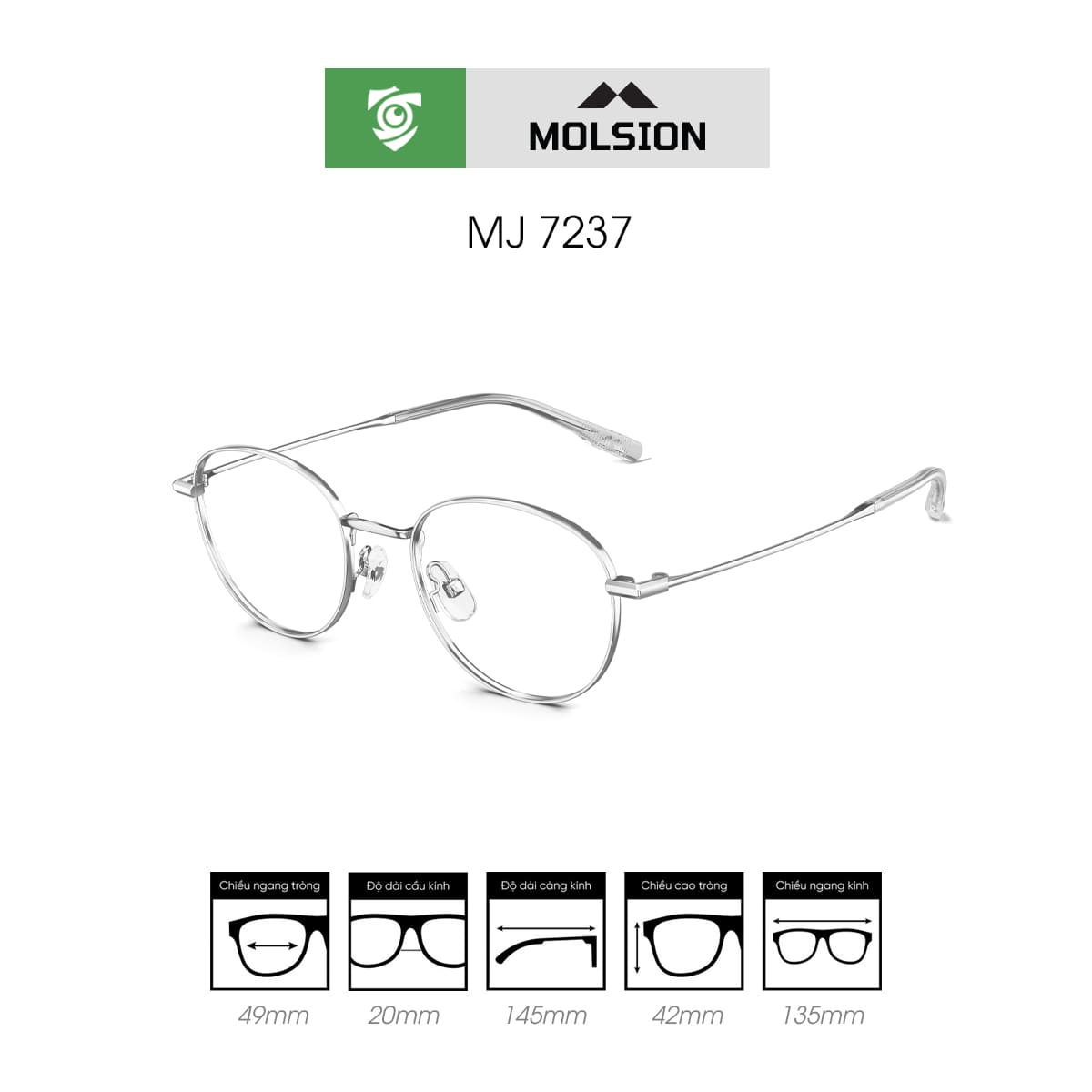 Gọng kính MOLSION MJ7237 - Ảnh 4