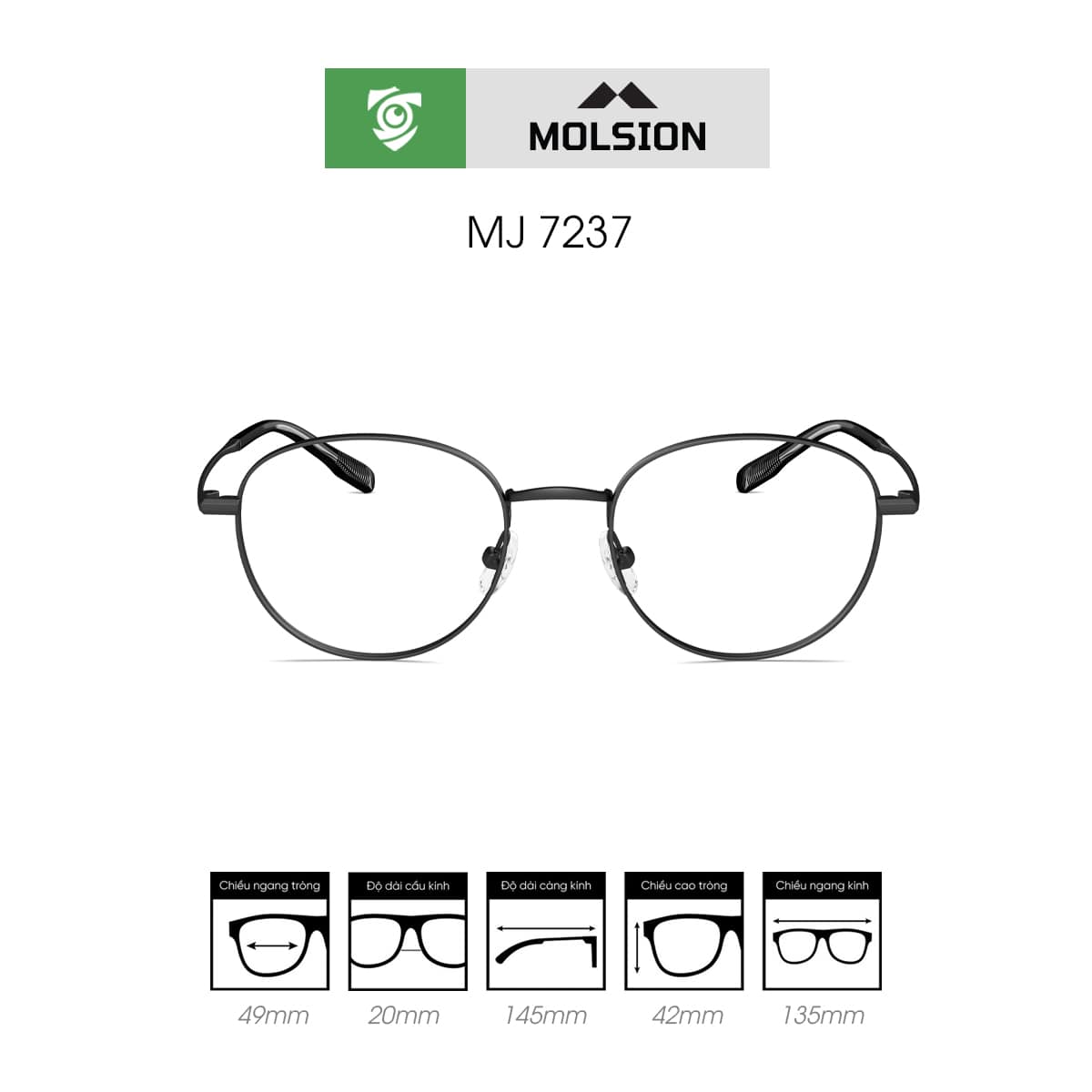 Gọng kính MOLSION MJ7237 - Ảnh 1
