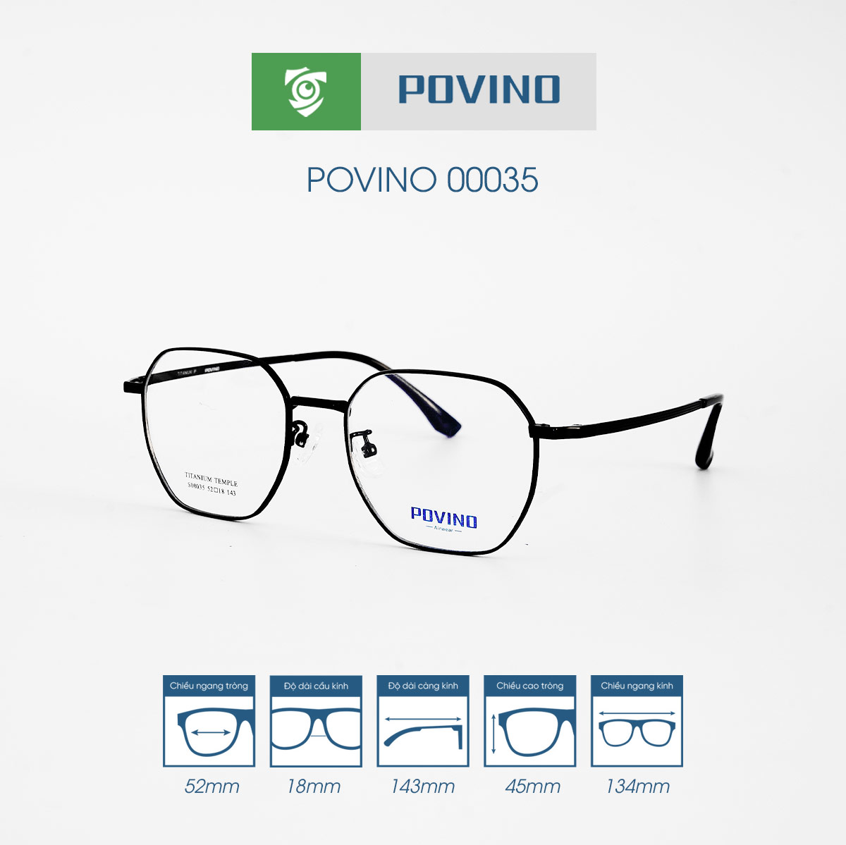 Gọng kính POVINO PO00035 - Ảnh 6