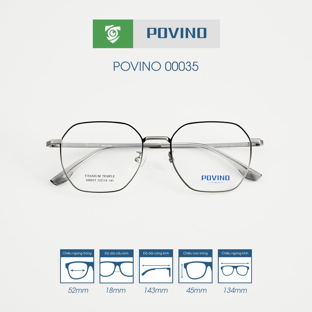 Gọng kính POVINO PO00035 - Ảnh 9