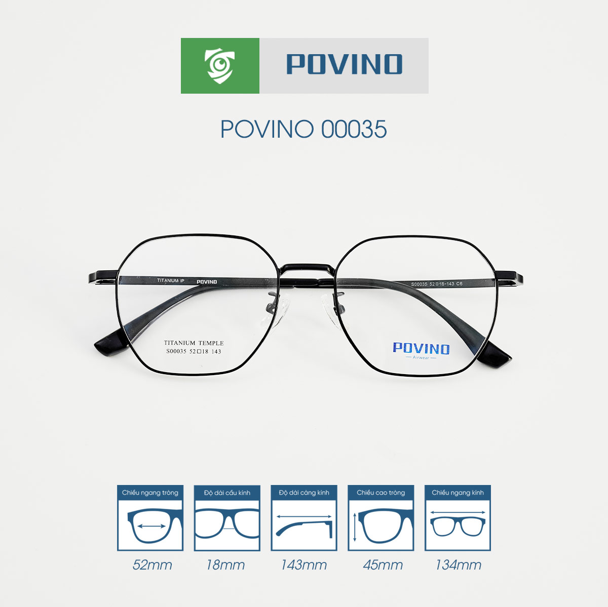 Gọng kính POVINO PO00035 - Ảnh 8