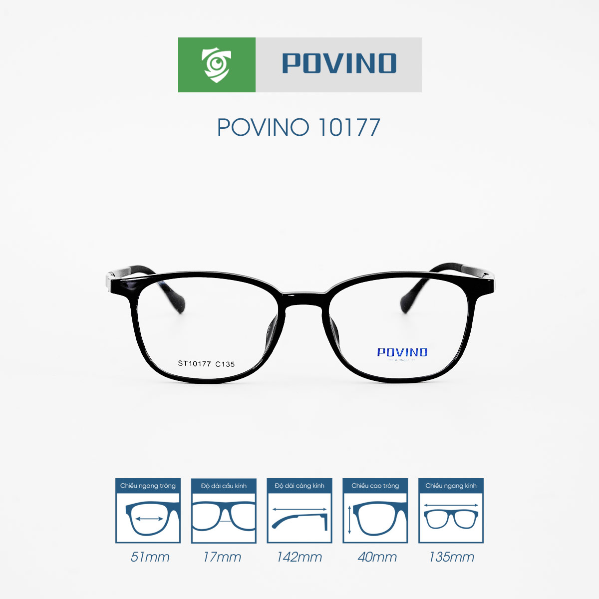 Gọng kính POVINO PO10177 - Ảnh 1