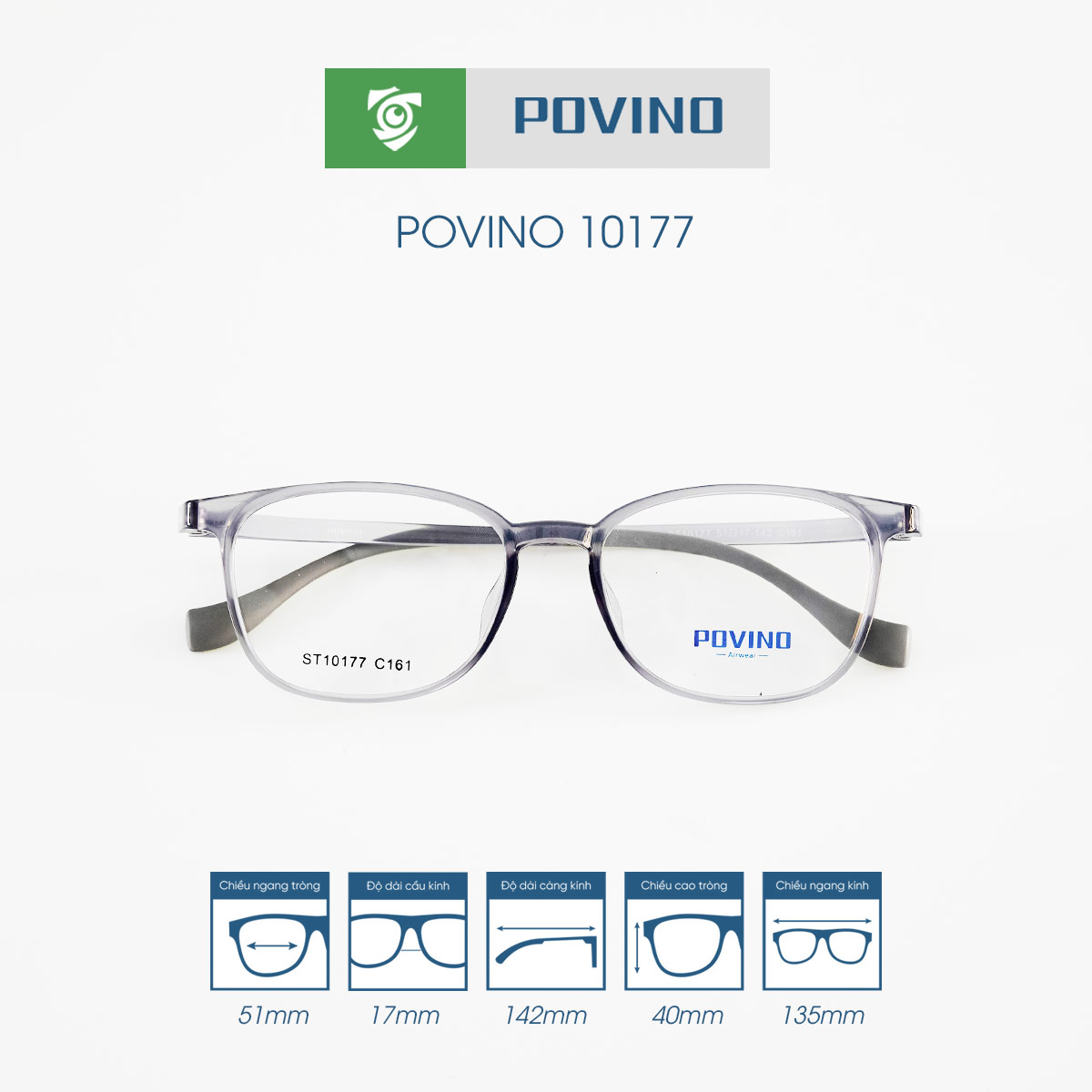 Gọng kính POVINO PO10177 - Ảnh 5