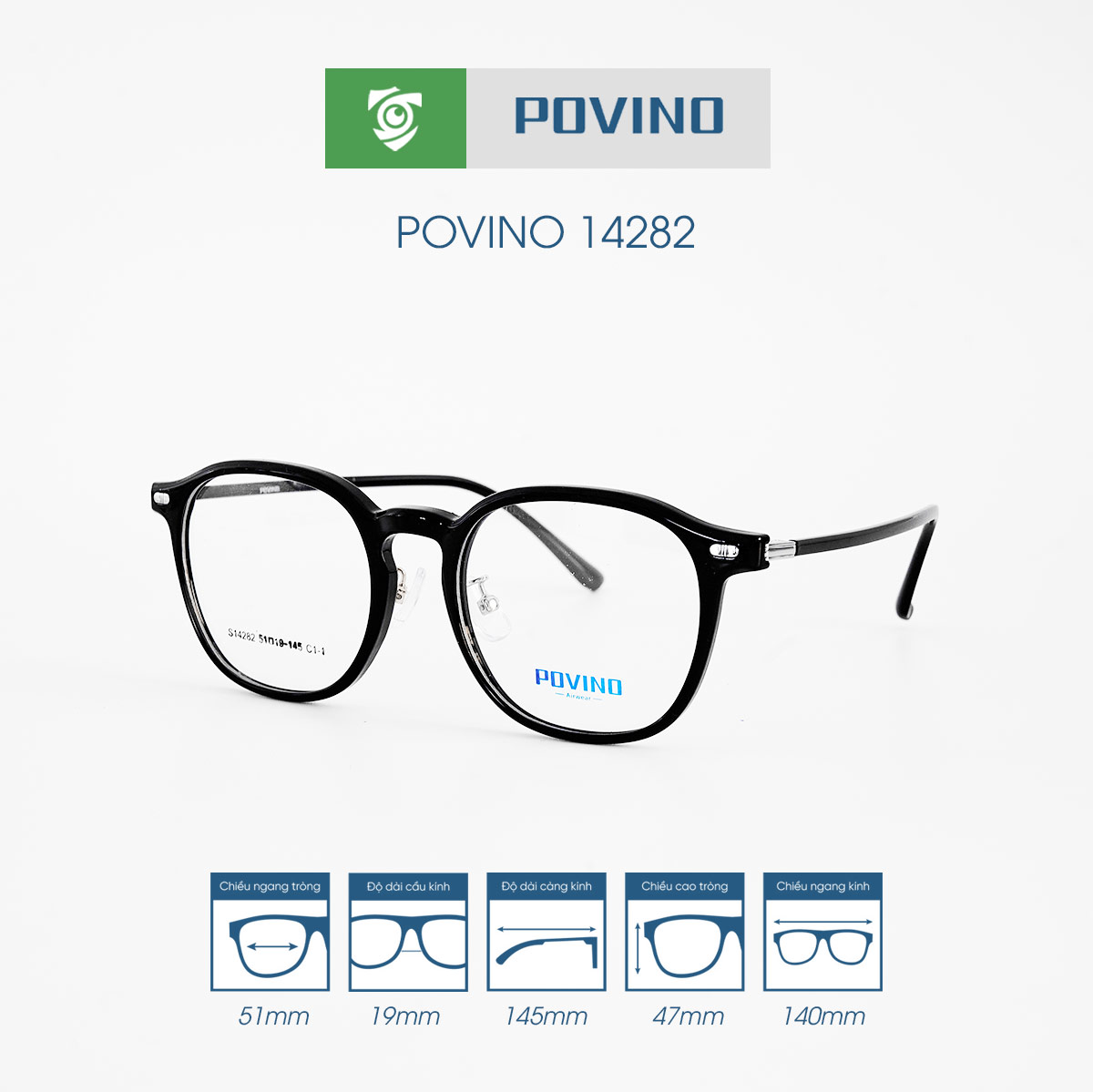 Gọng kính POVINO PO14282 - Ảnh 6
