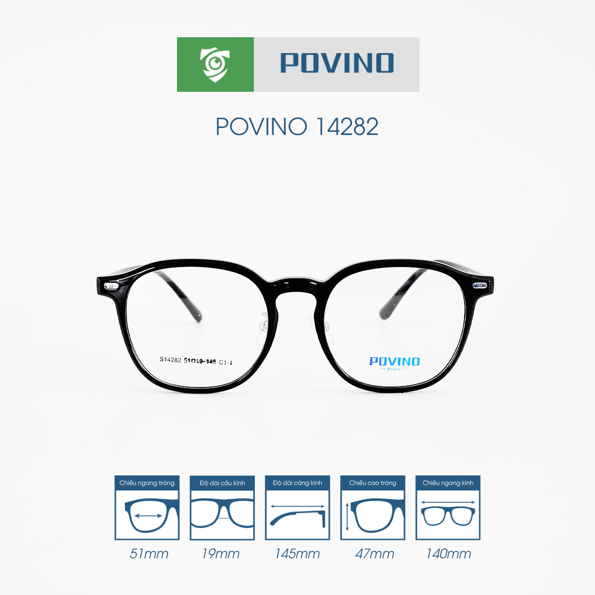 Gọng kính POVINO PO14282 - Ảnh 1