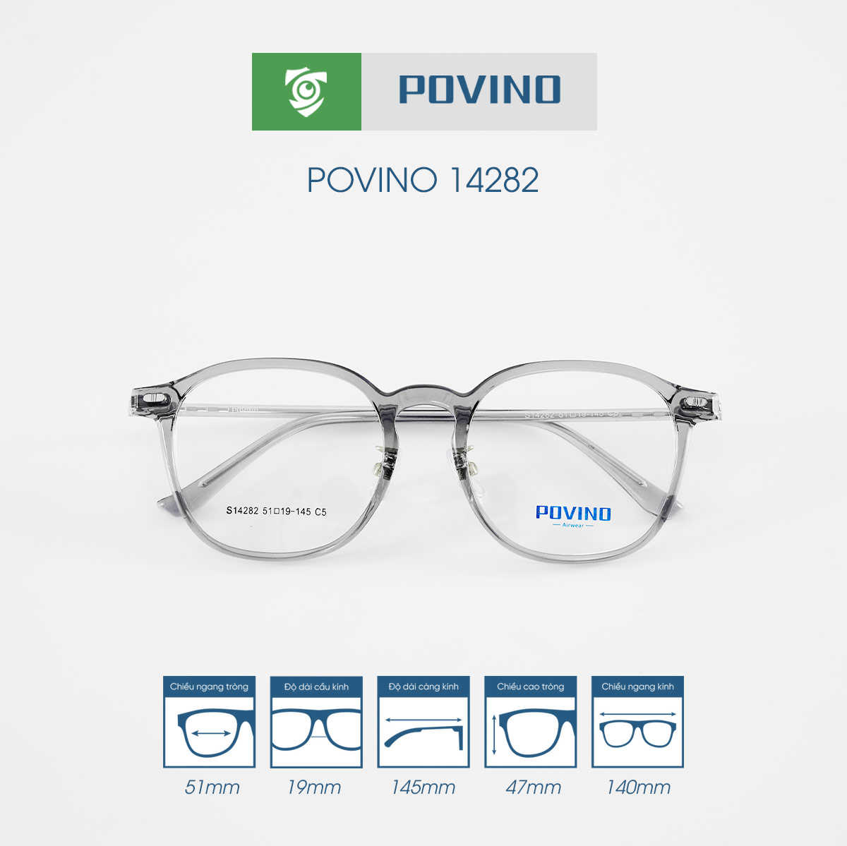 Gọng kính POVINO PO14282 - Ảnh 9