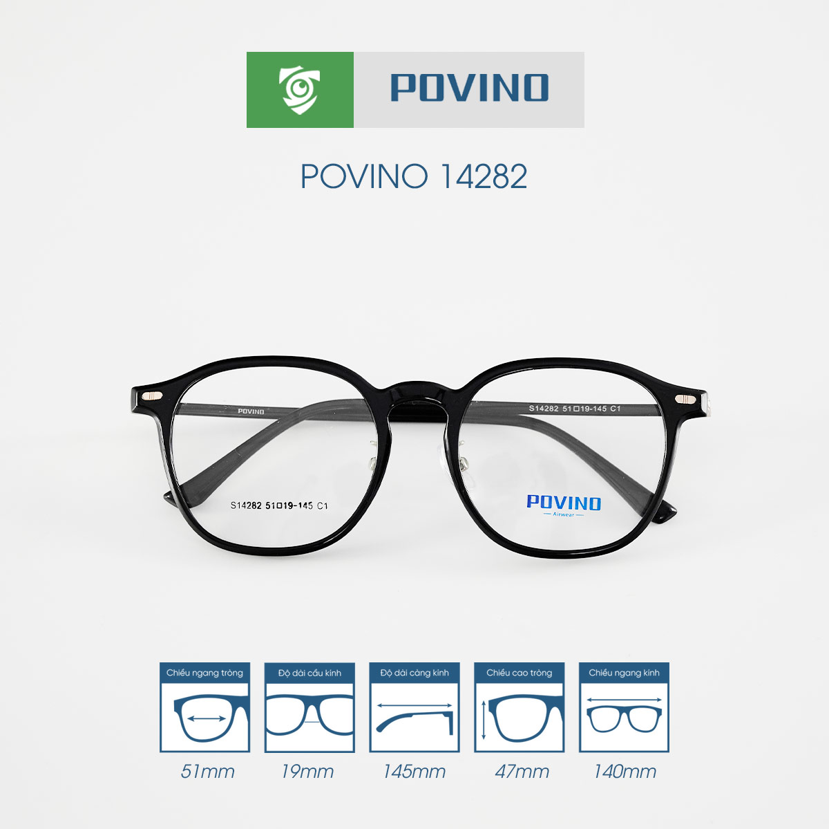 Gọng kính POVINO PO14282 - Ảnh 11