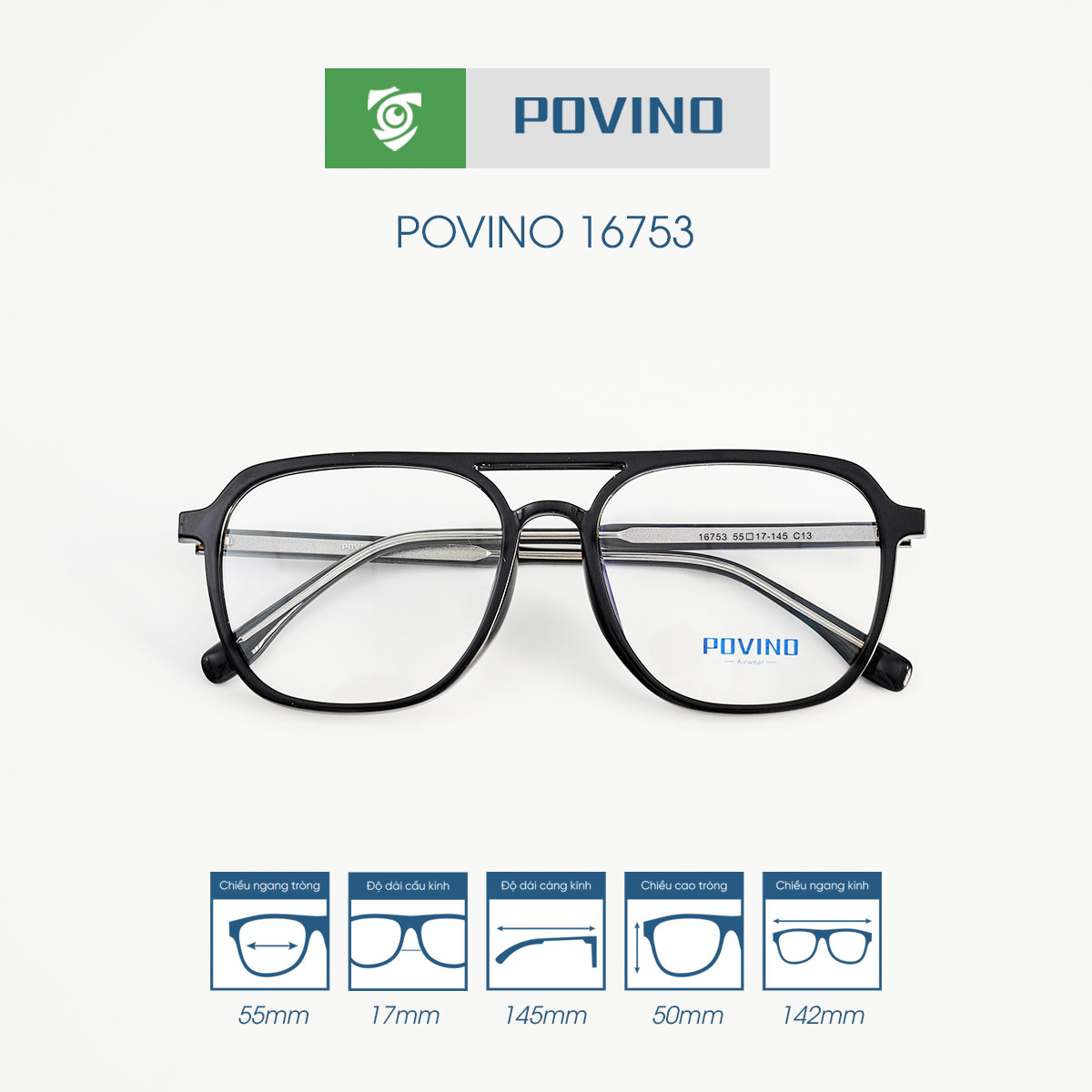 Gọng kính POVINO PO16753 - Ảnh 8