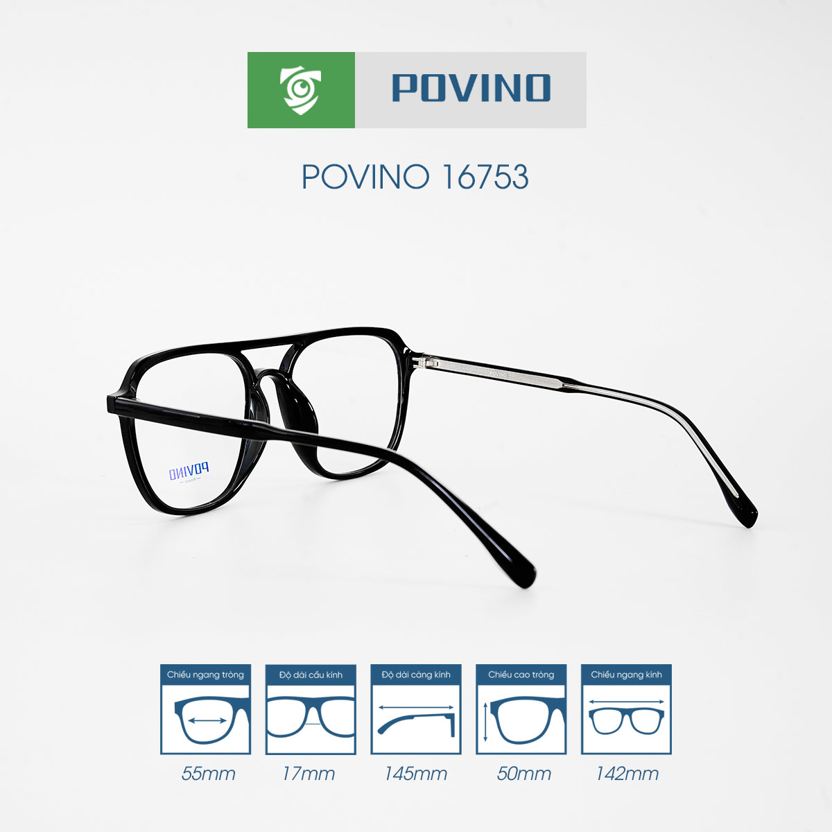 Gọng kính POVINO PO16753 - Ảnh 7