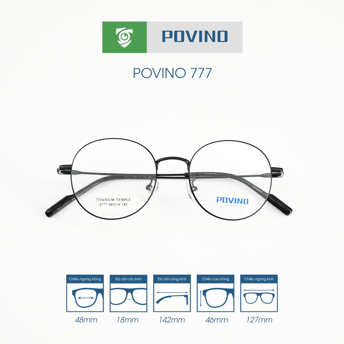 Gọng kính POVINO PO777 - Ảnh 8
