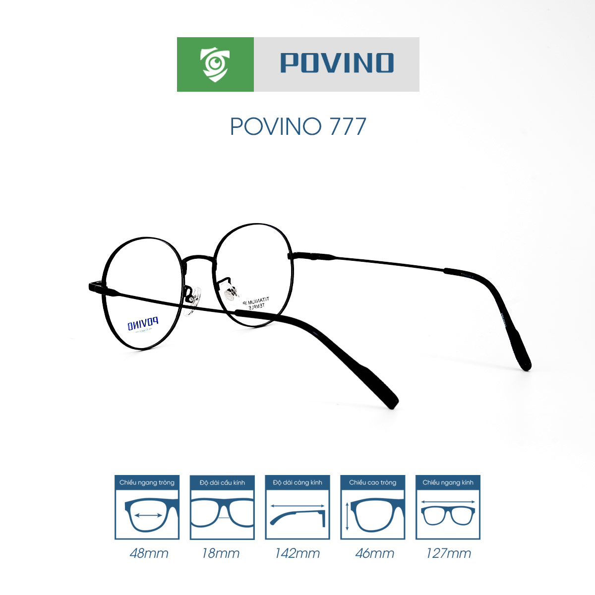 Gọng kính POVINO PO777 - Ảnh 7