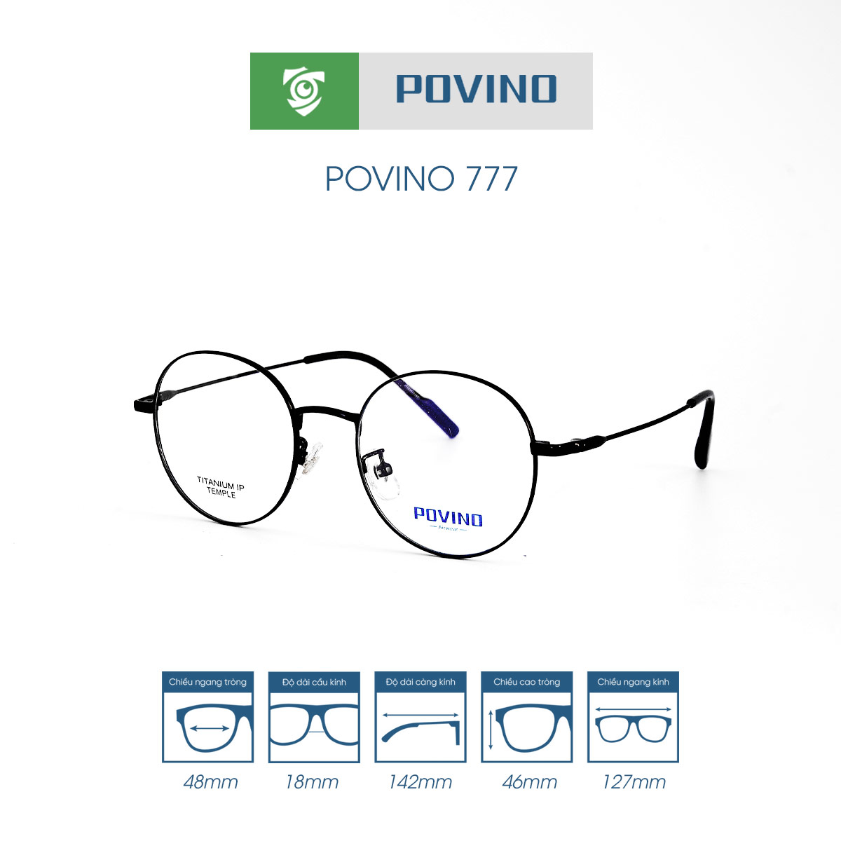Gọng kính POVINO PO777 - Ảnh 6