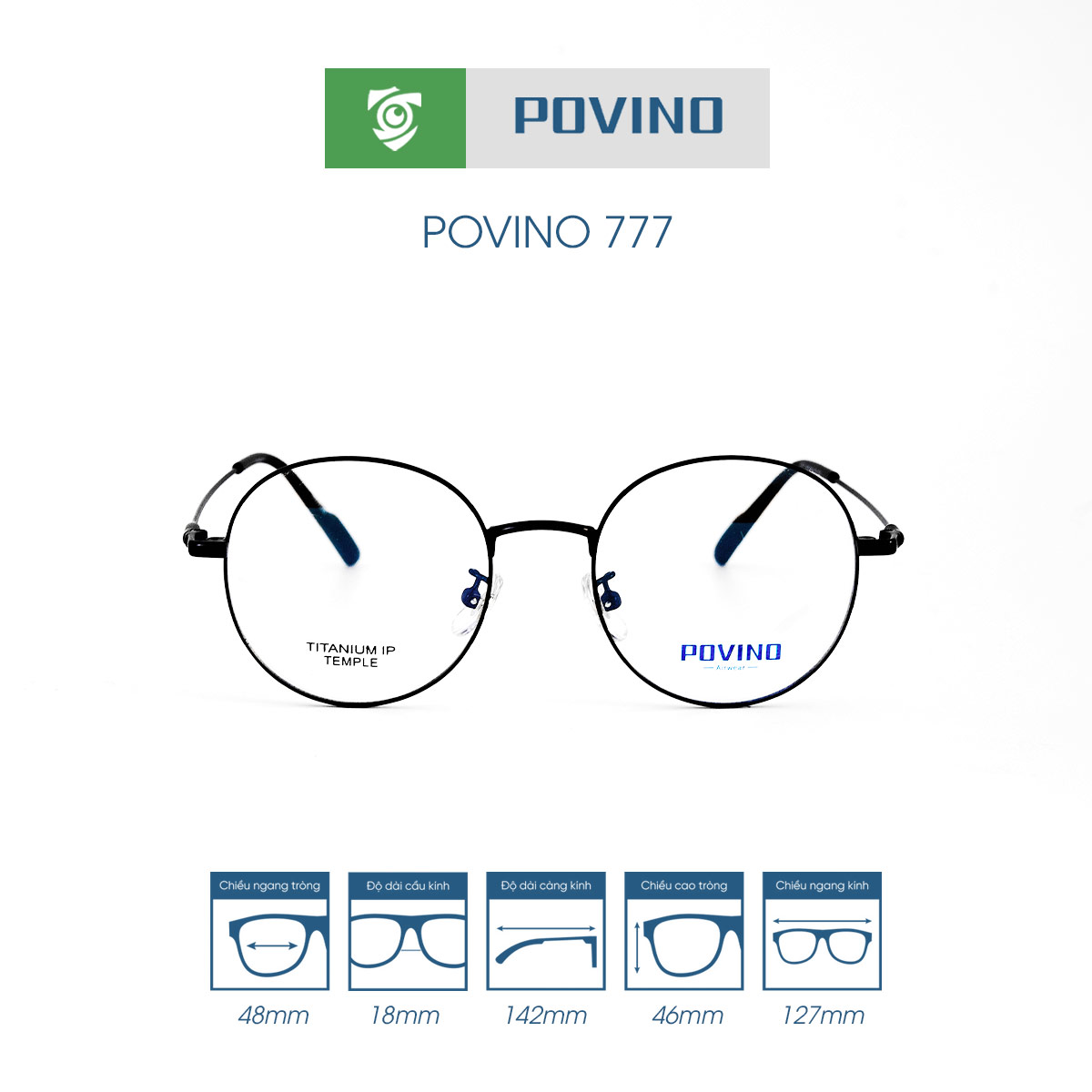 Gọng kính POVINO PO777 - Ảnh 1