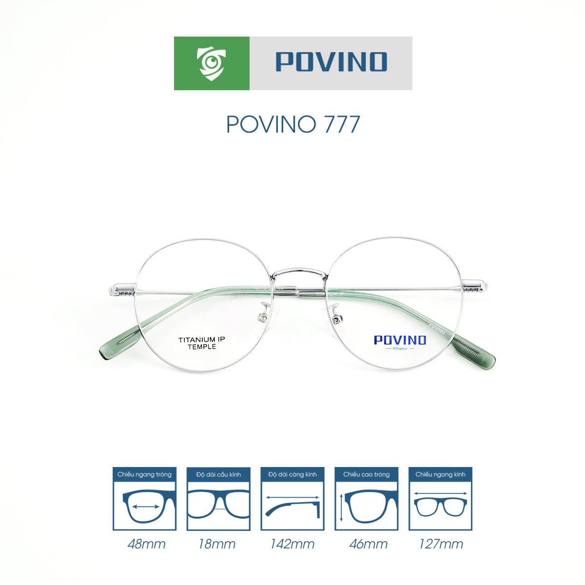 Gọng kính POVINO PO777 - Ảnh 9