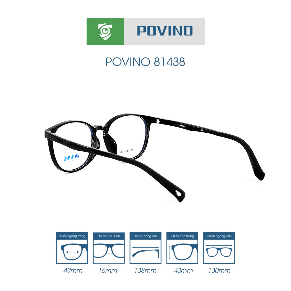 Gọng kính POVINO PO81438 - Ảnh 3