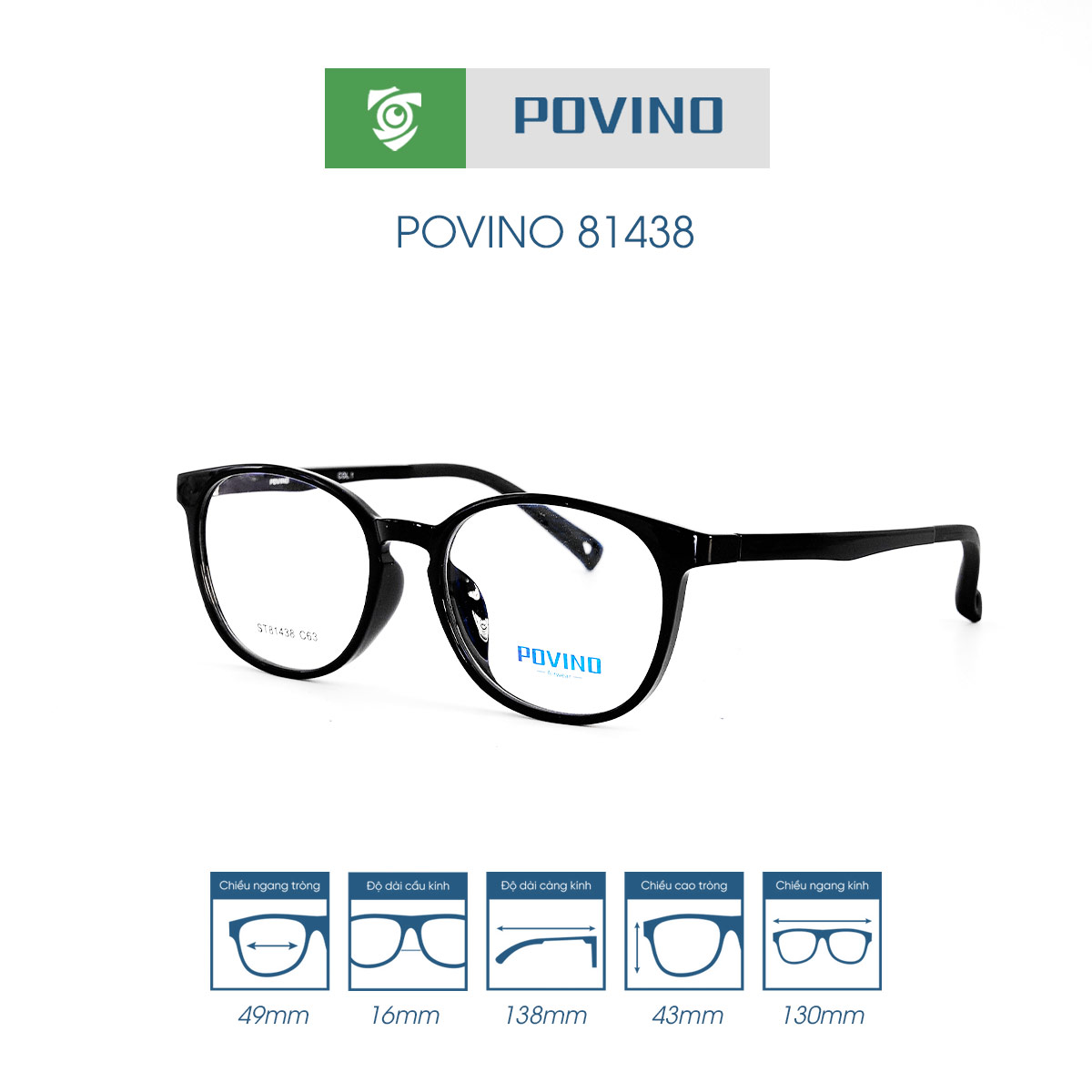 Gọng kính POVINO PO81438 - Ảnh 2